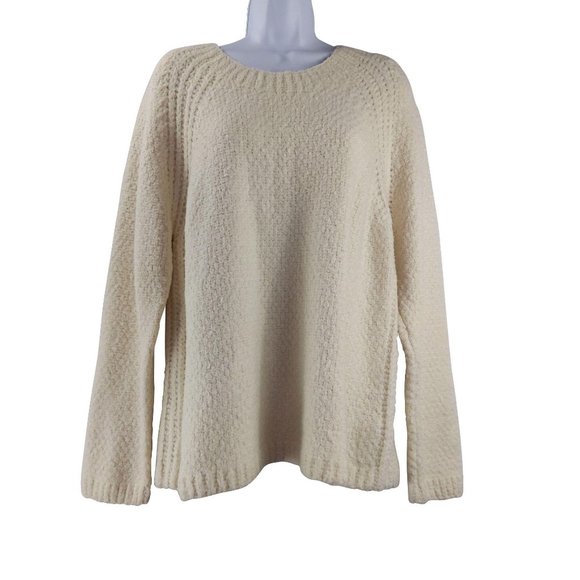 Eileen Fisher Sweaters - Eileen Fisher Organic Cotton Beige Sweater Women L